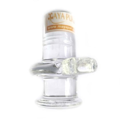 MAYAPURI Sphatik Shivling/Shivlingam & Nandi for Puja, Crystal Shiv Lingam, Small MAYAPURI Sphatik Shivling/Shivlingam & Nandi for Puja, Crystal Shiv Lingam, Small
