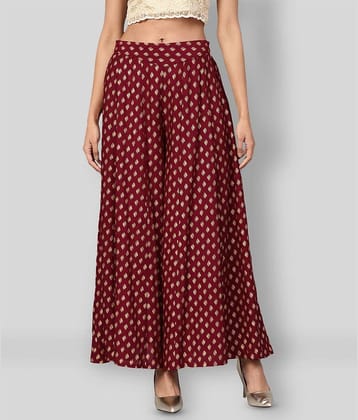 Juniper - Off White Rayon Flared Women's Palazzos ( Pack of 1 )