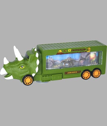 Rainbow Riders Dino Show Car with 360° Rotation | Light & Sound | Educational Toy for Kids 3+ Years