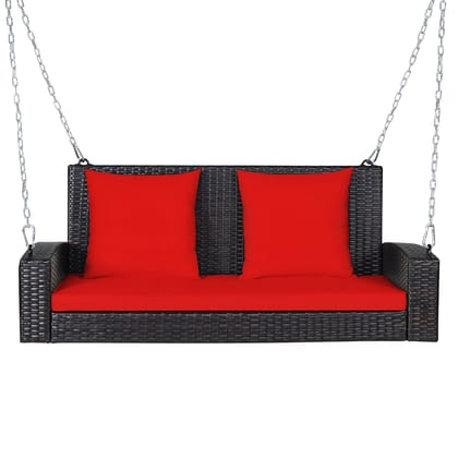 MJA FURNITURE Patio Outdoor Double Seater Swing Chair Without Stand for Balcony, Garden | Rattan & Wicker Hammock Jhula for Adults