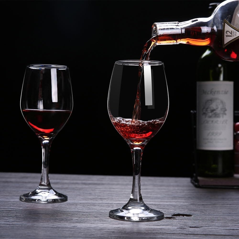 Stylish Curve Wine Glass Elegant Bar Glassware for Champagne Glass Water,Beer, Drinks and Cocktails and Mixed Drinks Glass and Unique Long Champ Wine Glass (240 ML)