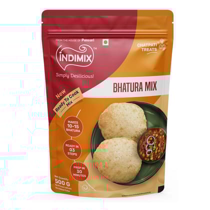 Indimix Ready to Cook Bhatura Mix - 500g ( Pack of 20 )