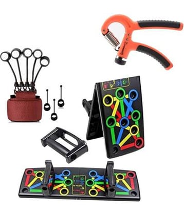 Oddish Push Up Board System, 15 in 1 AND HAND GRIP AND FINGER GRIPPER COMBO PACK Fitness Accessory Kit&nbsp;