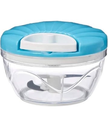 Home Lane - Plastic 500ml Manual Chopper with 3 Blades Compact & Powerful Hand Held Vegetable Chopper ( Pack of 1 )