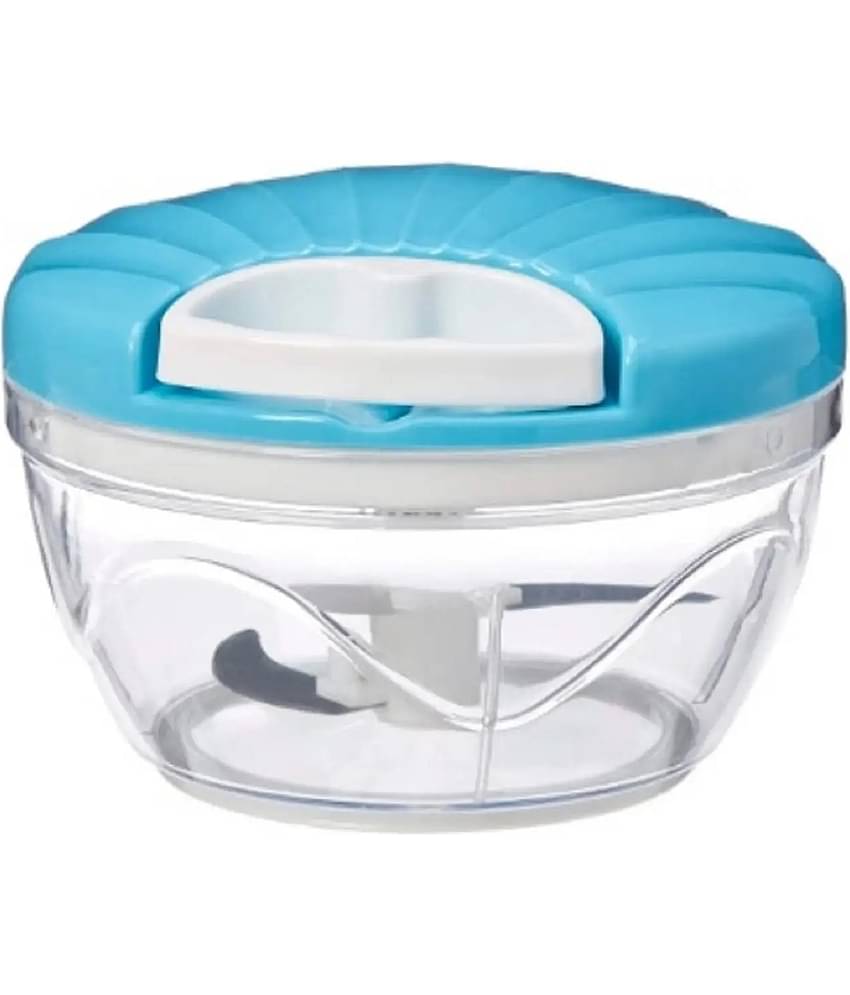 Home Lane - Plastic 500ml Manual Chopper with 3 Blades Compact & Powerful Hand Held Vegetable Chopper ( Pack of 1 )