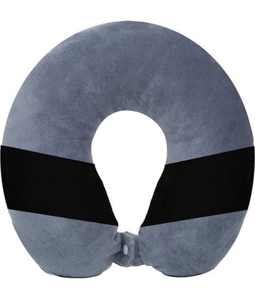 JUZZII Grey Neck Pillow ( Pack of 1 )