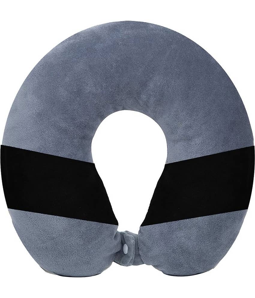 JUZZII Grey Neck Pillow ( Pack of 1 )