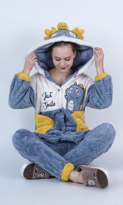 Imported Winter Nightsuite Heavy Stuff Dress for Girls-S