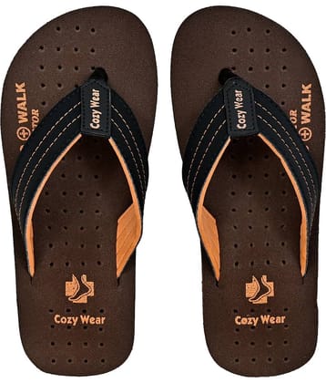 Cozy Wear - Brown Men's Thong Flip Flop