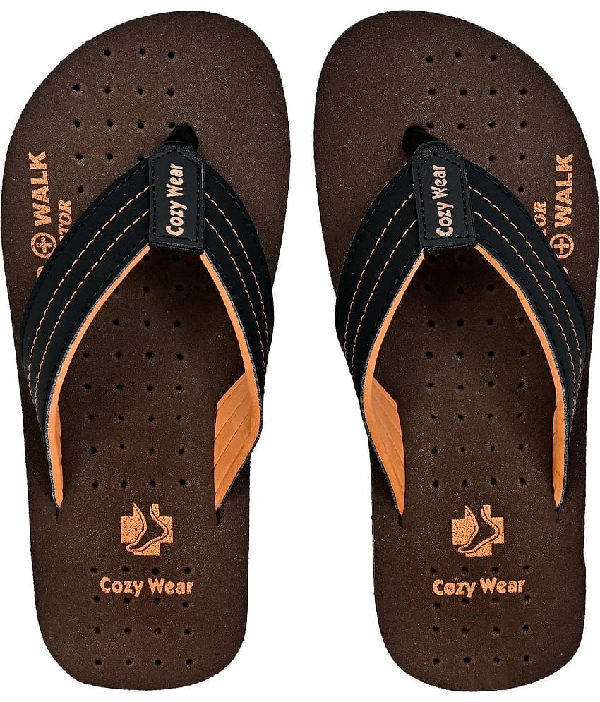 Cozy Wear - Brown Men's Thong Flip Flop