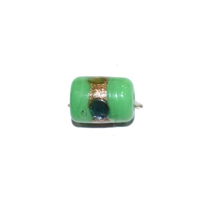Beadwaala Handmade Fancy Lampwork Glass Beads For Jewelry Making. (Tube) SFL-072-Per Packet 25 Pcs / 15X11 MM