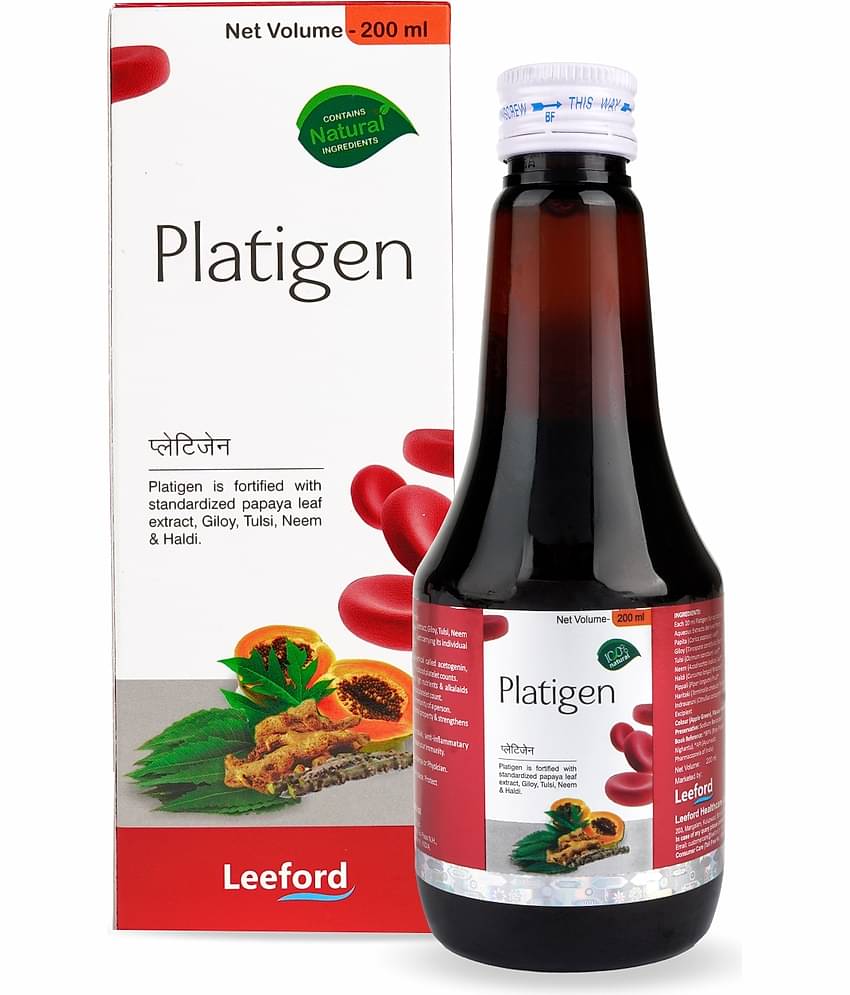 Leeford Platigen Syrup - The Platelet Generator for good Health, 200ml Each (Pack of 2)