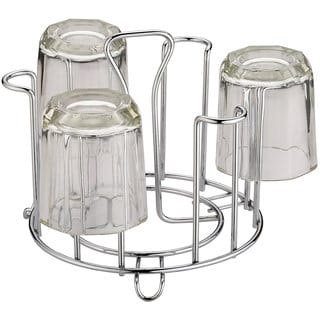 Arni Stainless Steel Glass Stand for Dinning Table, Glass Holder for Kitchen Tumbler Holder Style Round