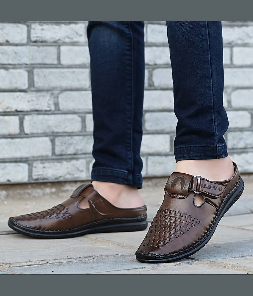 Rising Wolf - Brown  Men's Sandals