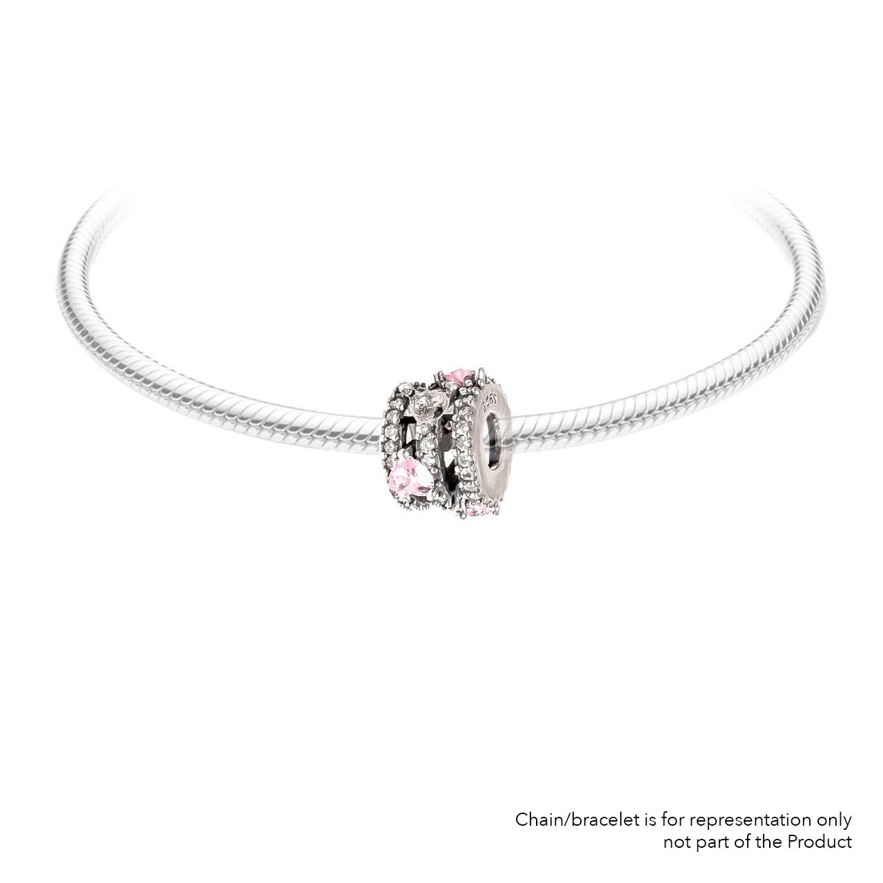 Hearts In Motion | 925 Silver charms for Bracelets / Chain-Free / Silver / Modern