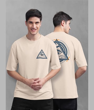 BULLMER Pack of 1 Cotton Blend Regular Fit Men's T-Shirt ( Beige )