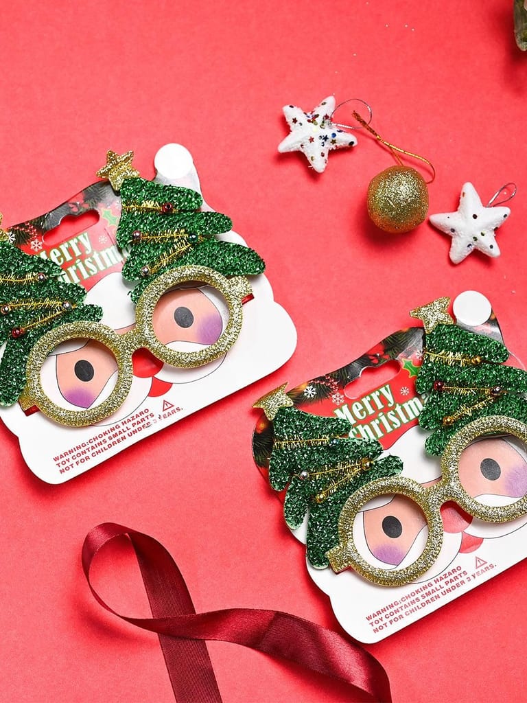 Christmas Party Spectacles Set Of 2 - Green, Party Accessories