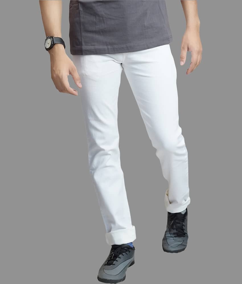 x20 - White Denim Skinny Fit Men's Jeans ( Pack of 1 )