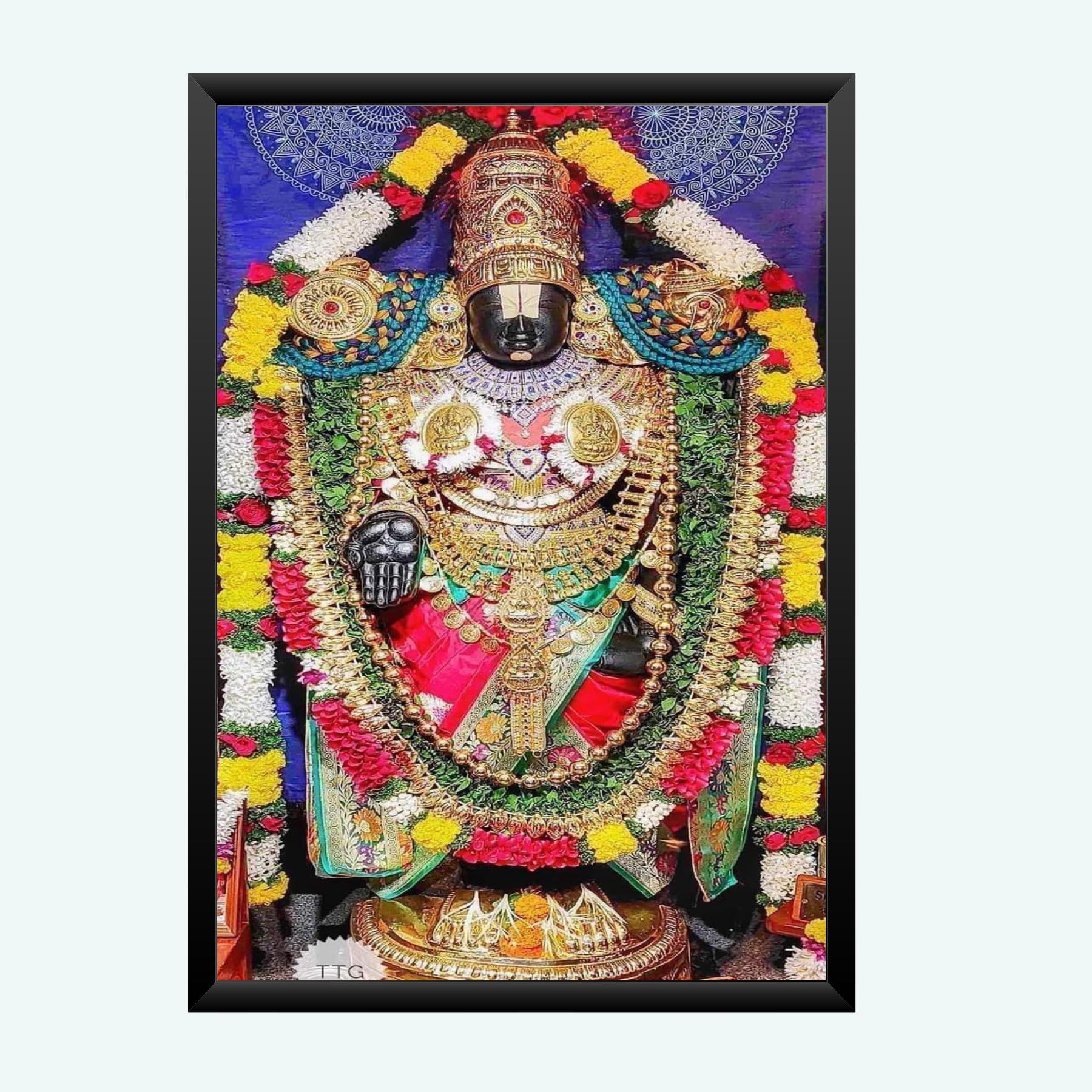 NOKKES tirupati blalaji Venkateswara tirupati blalaji Photo Frames Religious Photo frame 5X7 Inch Photo Frame_AQW47