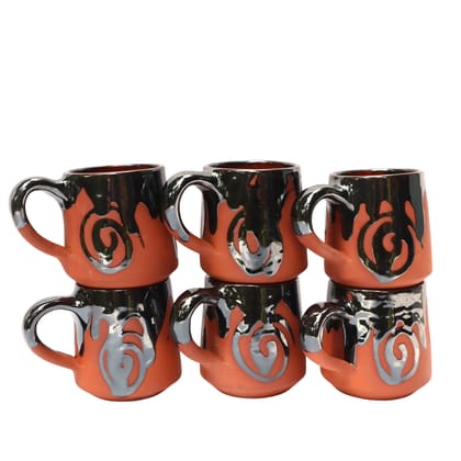 Nature Touch TERRACOTTA BLACK ROUND CUPP MMD