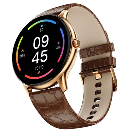 Fire‑Boltt Phoenix Classic Round Smart Watch 1.39″ HD Display with Bluetooth Calling,AI Voice Assistant,SpO2 & Heart Rate Monitor, 120+ Sports Modes,IP67 Waterproof Smart Watch for Men & Women - Brown Classic Brown / Phoenix Classic