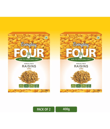 Everyday Four Golden Raisins (Kishmish) 400g | Combo Pack |