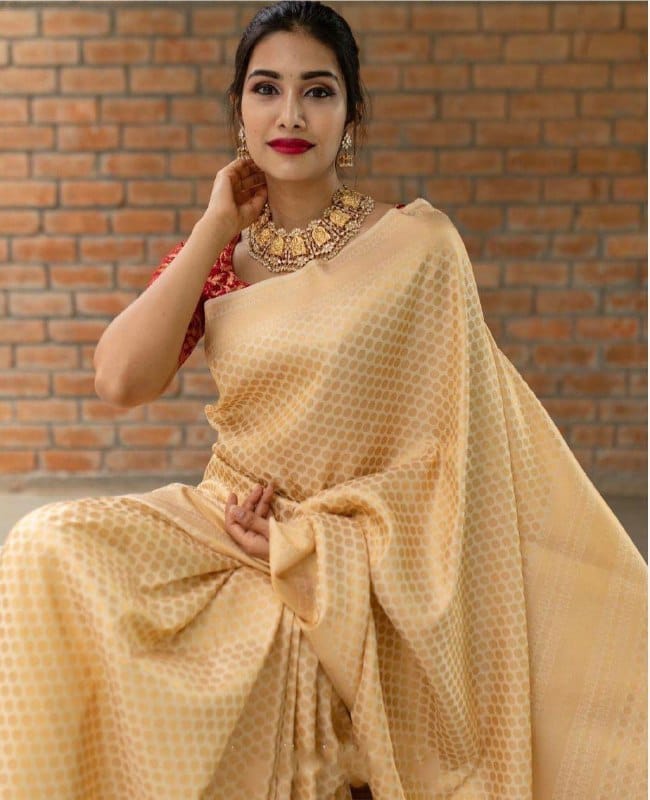 Wedding Wear Kanchipuram Soft Silk Cotton Saree