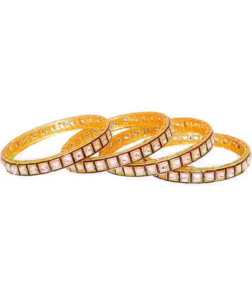 Jewar Mandi - Gold Bangle Set ( Pack of 1 )