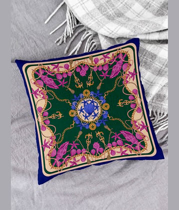 Houzzcode - Water Repellent Green Polyester Pillow Covers 40x40x3 ( Pack of 1 )