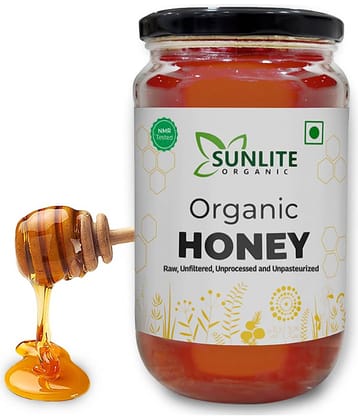 Sunlite Organic 100% Pure Organic Wildflower Honey Raw Unprocessed 500 g