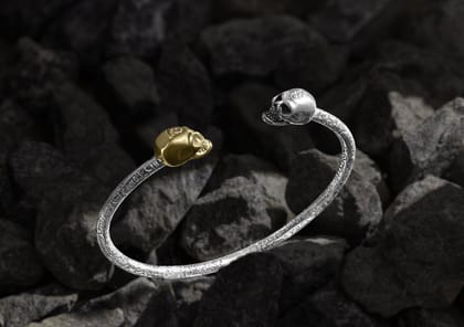 Skull Wrist Cuff Kada