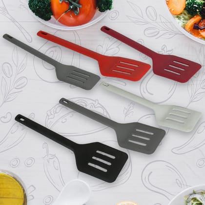 Multipurpose Silicone Spoon, Silicone Basting Spoon Non-Stick Kitchen Utensils Household Gadgets Heat-Resistant Non Stick Spoons Kitchen Cookware Items For Cooking and Baking (6 Pcs Set)