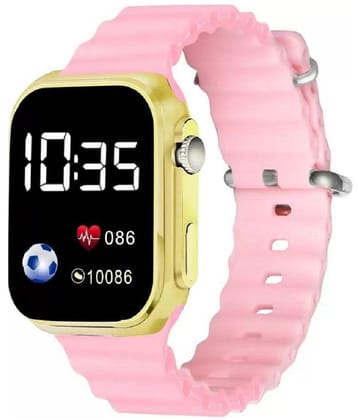 Renaissance Traders Pink PU Digital Mens Watch