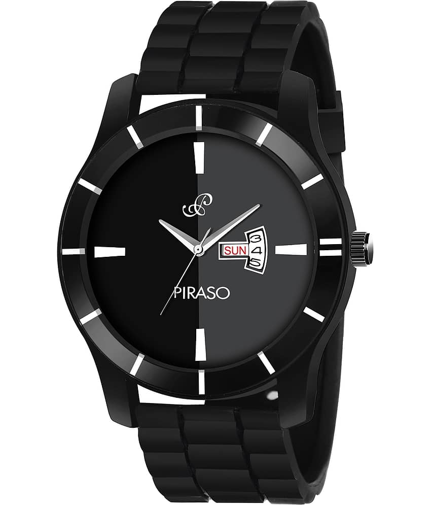 PIRASO Black Stainless Steel Analog Men's Watch