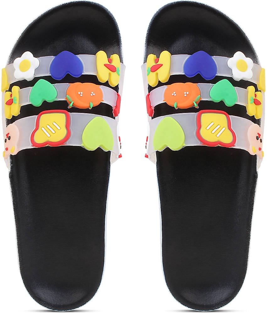 Pampy Angel - Black Women's Slide Flip flop