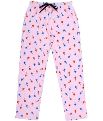 Diaz Pack of 1 Boys Cotton Trackpant ( Pink )