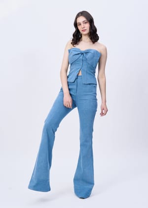 Zora (blue denim co-rd set)-Blue / XS
