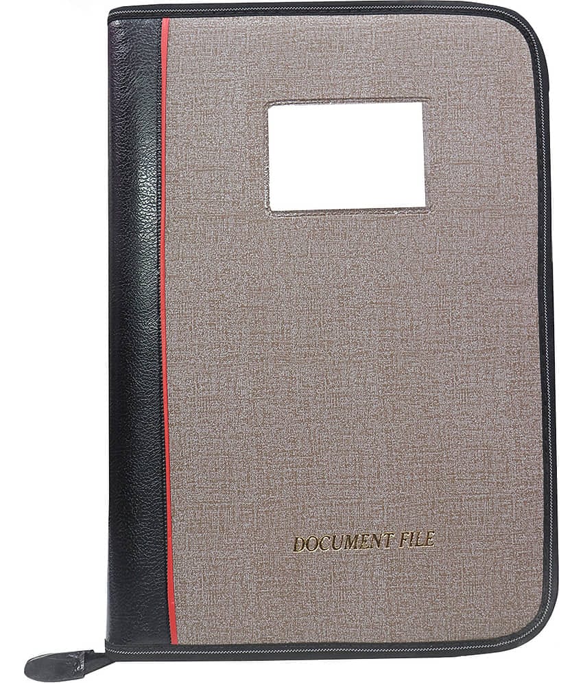 Kopila Premium Quality PU Leather Document Bag File Folder Set of-1 (A4/FS)