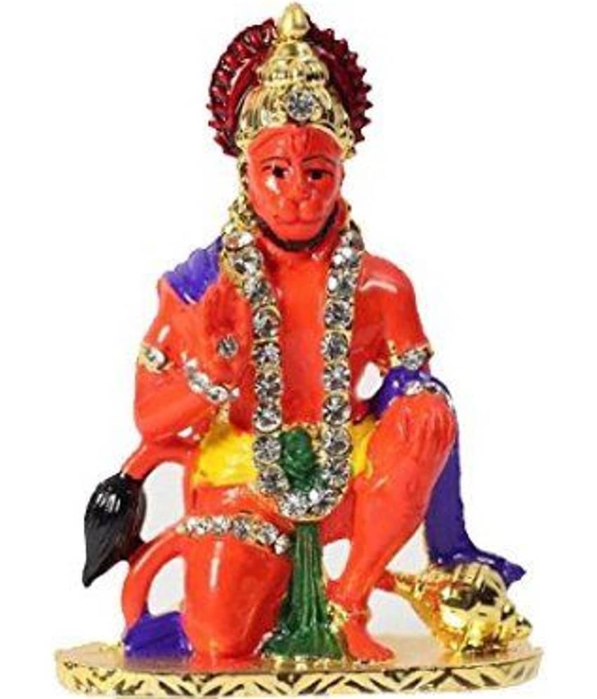 Footjoy DashBoard Lord Hanuman Idols Car & Accessories Multicolour