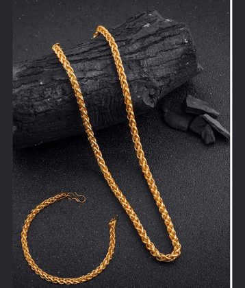 Lyriss Gold Plated Brass Chain ( Pack of 1 )