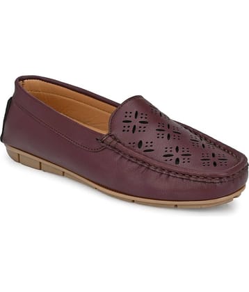 El Paso Maroon Women's Loafers