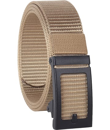 SILKSHOPPING - Beige Canvas Men's Casual Belt ( Pack of 1 )