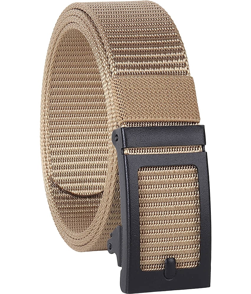 SILKSHOPPING - Beige Canvas Men's Casual Belt ( Pack of 1 )
