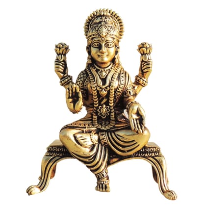 Brass Showpiece Laxmi Ji God Idol Statue, Made From Machine (BSMAS1700 L)