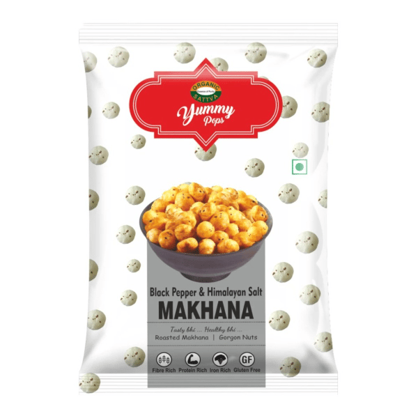 Organic Sattva Black Pepper & Himalayan Salt Makhana - 25 gm