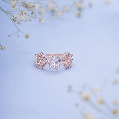 Radiant Wedding Sparkle-White / Rose Gold
