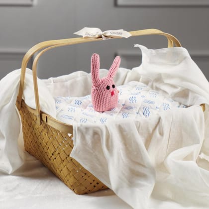 Gift Hamper Kids Bedding-Orange/Blue/White / Mulmul /200 TC Cotton / 60x90