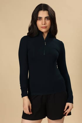 Bamboo Quarter Zip Top-XS