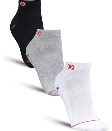 Dollar - Cotton Men's Self Design Multicolor Ankle Length Socks ( Pack of 3 )