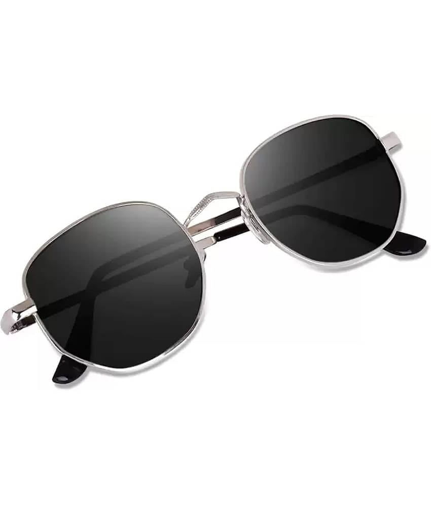 Elligator Silver Rectangular Sunglasses ( Pack of 1 )